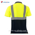 Wholesale Yellow Reflective High Viz Visibility Short Sleeve Safety Work Polo t shirt Class 2 Lime Hi Vis t-shirt